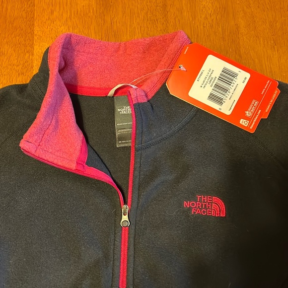 The North Face 1/4 Zip Black Fleece Pullover Size L - Picture 4 of 6
